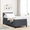 vidaXL Box Spring Ágy Matracokkal Sötétszürke 90x200 cm Kordbársony