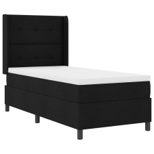 vidaXL Boxrugó Ágy Mattal Fekete 90x190 cm Szövet (3341618) ágy és ágykellék
