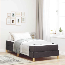 vidaXL Boxrugós ágy Barna 90 x 190 cm Szövet, Mérnöki Fa ágy és ágykellék