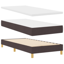 vidaXL Boxrugós ágy Egyéb fejtámlával sötétbarna 90 x 200 cm faszínű (3341338) ágy és ágykellék