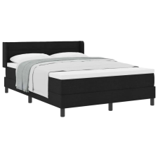 vidaXL Boxrugós ágy fejtámlával Fekete 200 x 160 cm szövet ágy és ágykellék