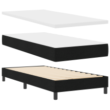 vidaXL Boxrugós ágy fejtámlával Fekete 90 x 200 cm Szövet és hab (3341148) ágy és ágykellék