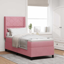 vidaXL Boxrugós ágy fejtámlával Rózsaszín 80 x 200 cm Bársony ágy és ágykellék