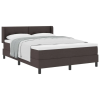 vidaXL Boxrugós ágy fejtámlával Sötét Barna 200 x 160 cm szövet