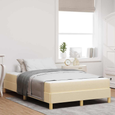 vidaXL Boxrugós ágy Krém, barna 120 x 200 cm Szövet, Mérnöki Fa ágy és ágykellék