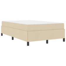 vidaXL Boxrugós ágy Krém, Fekete 120 x 200 cm Szövet, Mérnöki Fa (3398855) ágy és ágykellék