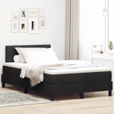 vidaXL Boxrugós ágy matracmal fejtámlával Fekete 120 x 190 cm Bársony ágy és ágykellék