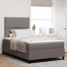 vidaXL Boxrugós ágy matracmal fejtámlával Tópszínű 120 x 200 cm szövet ágy és ágykellék