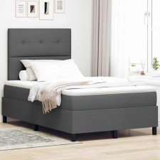 vidaXL Boxrugós ágy matracmal Sötétszürke 120 x 200 cm szövet ágy és ágykellék
