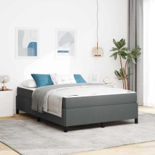 vidaXL Boxrugós ágy Sötétszürke, Fekete 160 x 200 cm ágy és ágykellék