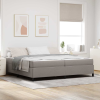 vidaXL Boxrugós ágy Taupe és Fekete 200 x 200 cm Textil és mérnöki fa