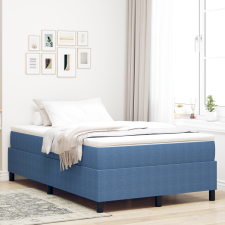 vidaXL Boxspring Ágy Kék 120x200 cm Bordás Szövet ágy és ágykellék