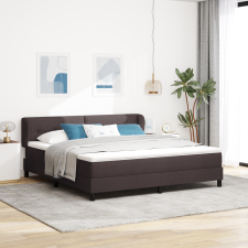 vidaXL Boxspring Ágy Matrac 180x200 cm Sötétbarna Szövet ágy és ágykellék
