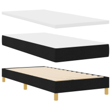 vidaXL Boxspring Ágy Matrac Alatt - Fekete - 90x200 cm Szövet (3340194) ágy és ágykellék