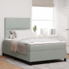 vidaXL Boxspring Ágy Matrac Dokumentáció Szürke 120x200 cm Bársony