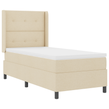 vidaXL Boxspring Ágy Matrac és LED Krém 100x200 cm Szövet (3343495) ágy és ágykellék