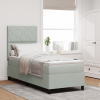vidaXL Boxspring Ágy Matrac Fény Szürke 80x200 cm Bársony