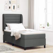 vidaXL Boxspring Ágy Matrac Kárpitozott Szürke színben, 90x190 cm ágy és ágykellék