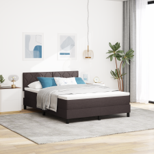 vidaXL Boxspring Ágy Matrac Kávé Szín 140x190 cm Szövet ágy és ágykellék