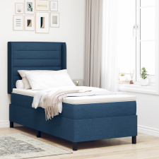 vidaXL Boxspring Ágy Matrac Kék 90x200 cm Szövet ágy és ágykellék