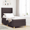 vidaXL Boxspring Ágy Matrac Kétszemélyes Sötétbarna 90x200 cm Szövet