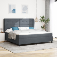 vidaXL Boxspring Ágy Matrac Köd Szürke 200x200 cm Bársony ágy és ágykellék