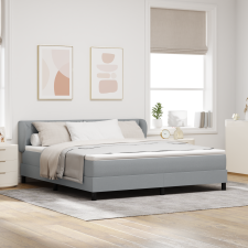 vidaXL Boxspring Ágy Matrac Könnyű Szürke 180x200 cm Szövet ágy és ágykellék