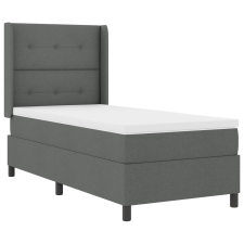 vidaXL Boxspring Ágy Matrac & LED Világítással Sötétszürkében, 80x200 cm (3343470) ágy és ágykellék