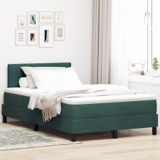 vidaXL Boxspring Ágy Matrac Szürke 120x200 cm Bársonyos ágy és ágykellék