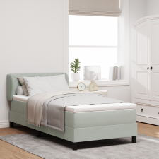 vidaXL Boxspring Ágy Matrac Telt Szürke 90x190 cm Bársony ágy és ágykellék