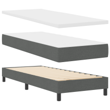 vidaXL Boxspring Ágy Matrac Vaskék 80x200 cm Szövet (3340053) ágy és ágykellék