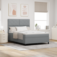 vidaXL Boxspring ágy matrac világosszürke 160x200 cm szövet ágy és ágykellék