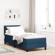 vidaXL Boxspring Ágy Matraccal &amp;amp; LED Kék 80x200 cm Szövet ágy és ágykellék