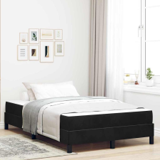 vidaXL Boxspring ágy matraccal Fekete 120 x 190 cm Bársony ágy és ágykellék