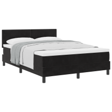 vidaXL Boxspring Ágy Matraccal Fekete 160x200 cm Bársony (3339184) ágy és ágykellék