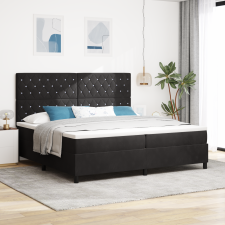 vidaXL Boxspring Ágy Matraccal Fekete 200x200 cm Bársony ágy és ágykellék