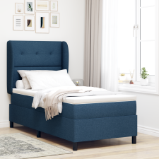 vidaXL Boxspring Ágy Matraccal Kék 90x200 cm Szövet ágy és ágykellék