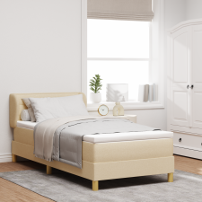 vidaXL Boxspring Ágy Matraccal - Krém - 80x200 cm - Szövet ágy és ágykellék