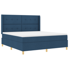 vidaXL Boxspring Ágy Matraccal & LED Kék 180x200 cm Szövet (3343713) ágy és ágykellék