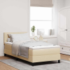 vidaXL Boxspring ágy matraccal matracmal Krém 90 x 190 cm szövet
