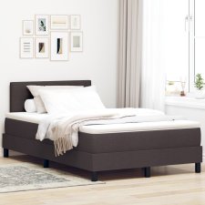 vidaXL Boxspring Ágy Matraccal Sötétbarna 120x190 cm Szövet ágy és ágykellék