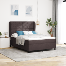 vidaXL Boxspring Ágy Matraccal Sötétbarna - 140x200 cm Szövet ágy és ágykellék