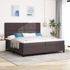 vidaXL Boxspring ágy matraccal sötétbarna 200x200 cm szövet ágy és ágykellék