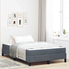 vidaXL Boxspring ágy matraccal Sötétszürke 120 x 200 cm Bársony ágy és ágykellék