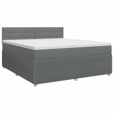 vidaXL Boxspring ágy matraccal Sötétszürke 140 x 190 cm Szövet ágy és ágykellék