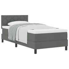 vidaXL Boxspring ágy matraccal sötétszürke 90x190 cm szövet (3338728) ágy és ágykellék