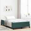 vidaXL Boxspring ágy matraccal Sötétzöld 120 x 200 cm Bársony