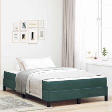vidaXL Boxspring ágy matraccal Sötétzöld 120 x 200 cm Bársony ágy és ágykellék