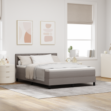 vidaXL Boxspring Ágy Matraccal Taupe 160x200 cm Textil ágy és ágykellék