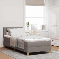 vidaXL Boxspring ágy matraccal topszínű 80x200 cm szövet ágy és ágykellék